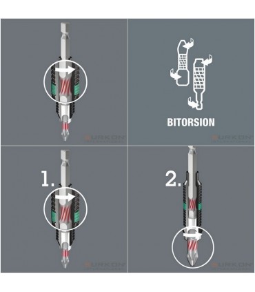 Wera 855/1 BTH Pozidriv 25mm PZ2 20 Adet 05057762001