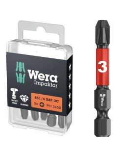Wera 851/4 IMP DC Yıldız Bits Uç PH3x50mm 5 Adet 05057657001