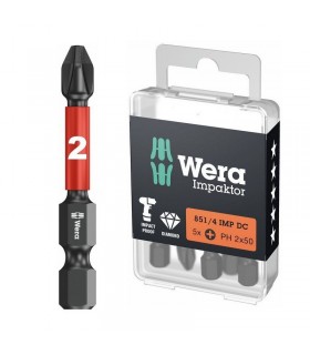 Wera 851/4 IMP DC Yıldız Bits Uç PH2x50mm 5 Adet 05057656001