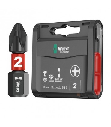 Wera 851/1 IMP DC Yıldız Bits Uç 25mm PH2 15 Adet 05057752001