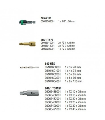 Wera 849 855 867 Ahşap Matkap Uç Seti 05104653001