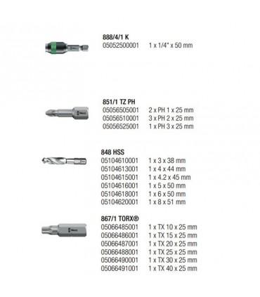 Wera 848 851 867 Metal Matkap Uç Seti 05104652001