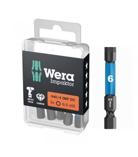 Wera 840/4 IMP DC HexPlus Bits Uç 50x6mm 5 Adet 05057646001