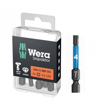 Wera 840/4 IMP DC HexPlus Bits Uç 50x4mm 5 Adet 05057644001