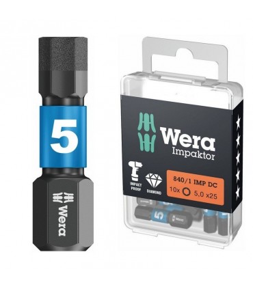 Wera 840/1 IMP DC HexPlus Bits Uç 25x5mm 10 Adet 05057605001
