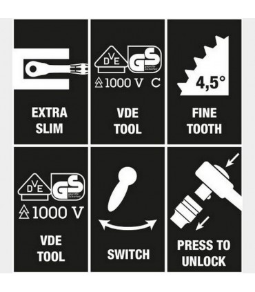 Wera 8100 SB VDE İzole Zyklop Cırcır 3/8" Lokma Seti 05004970001