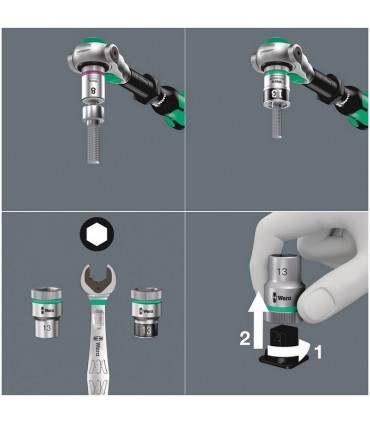 Wera 8100 SA ALL Zyklop Cırcır 1/4" Lokma Bits Seti 05003755001