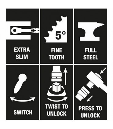 Wera 8100 SA8 Zyklop Metal Cırcır 1/4" Lokma Bits Seti 05004018001