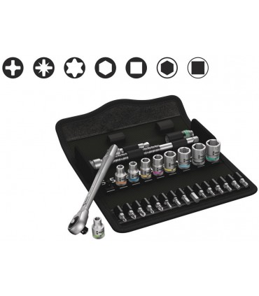 Wera 8100 SA7 Zyklop Cırcır 1/4" Lokma Bits Seti 05004017001