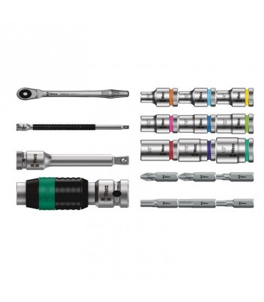 Wera 8100 SA10 Zyklop Metal Cırcır Lokma Bits Seti 1/4" Imperyal 05004020001