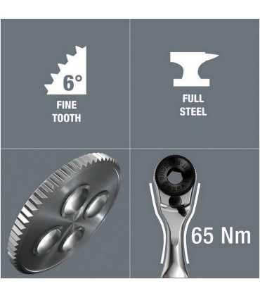 Wera 8008 A Zyklop Mini Cırcır 1/4" Sürücü 05003793001