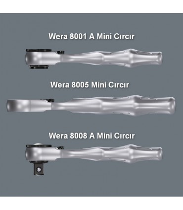 Wera 8008 A Zyklop Mini Cırcır 1/4" Sürücü 05003793001