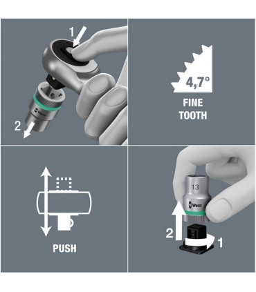 Wera 8003 A Zyklop Metal Cırcır 1/4" Sürücü 05004003001