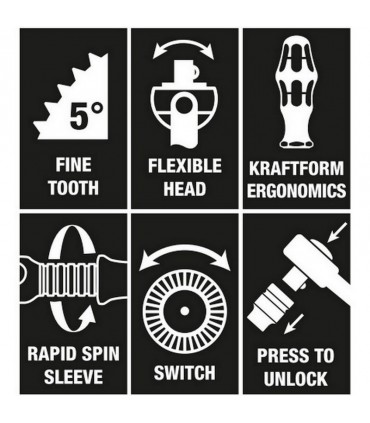 Wera 8000 A Zyklop Cırcır 1/4" Sürücü 05003500001