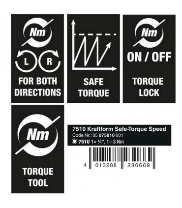 Wera 7510 Safe-Torque Speed 1-3Nm Torklu Tornavida 05075810001