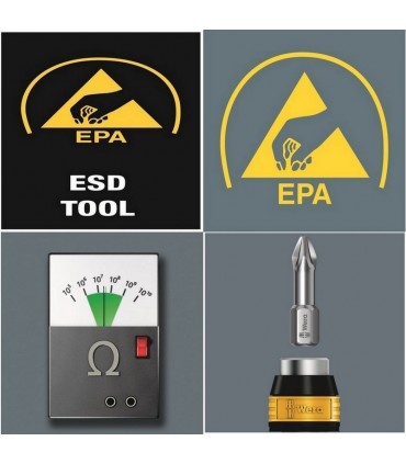 Wera 7461 ESD 1.2-3Nm Önayarlı Torklu Tornavida 1.2Nm 05074842001