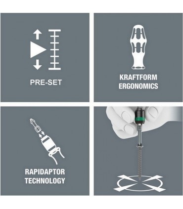 Wera 7461 1.2-3Nm Önayarlı Torklu Tornavida 1.2Nm 05074716001