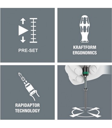 Wera 7450 0.1-0.34Nm Önayarlı Torklu Tornavida 05074790010