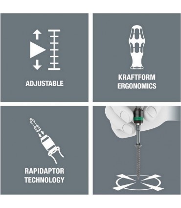 Wera 7445 7446 7447 in.lbs. Torklu Tornavida Set 05350451001