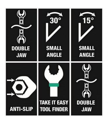 Wera 6005 Joker Çift Açık Ağız Anahtar 12-13mm 05020313001