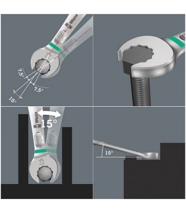 Wera 6003 Joker Yıldız Açık Ağız Kombine Anahtar Pedal 15mm 05020221001