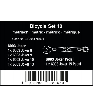 Wera 6003 Bisiklet Tamir Joker Yıldız Açık Ağız Anahtar Seti 5P 05004178001