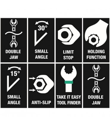 Wera 6002 Joker Çift Açık Ağız Kombine Anahtar 8-10mm 05020259001