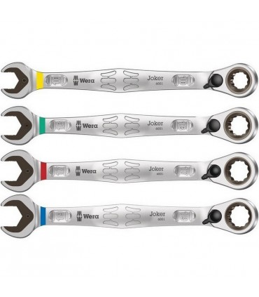 Wera 6001 Joker Switch Cırcırlı Yıldız Açık Ağız Kombine Anahtar Set 4P 05020090001