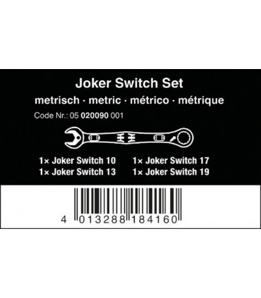Wera 6001 Joker Switch Cırcırlı Yıldız Açık Ağız Kombine Anahtar Set 4P 05020090001