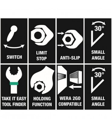 Wera 6001 Joker Switch Cırcırlı Yıldız Açık Ağız Kombine Anahtar Set 11P 05020091001