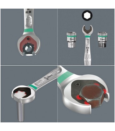 Wera 6001 Joker Switch Cırcırlı Yıldız Açık Ağız Kombine Anahtar 19mm 05020074001