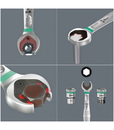 Wera 6001 Joker Switch Cırcırlı Yıldız Açık Ağız Kombine Anahtar 11/16" 05020081001