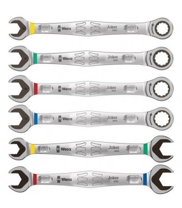 Wera 6000 Joker Cırcırlı Yıldız Açık Ağız Kombine Anahtar Set 6P 05020022001