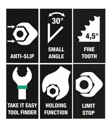 Wera 6000 Joker Cırcırlı Yıldız Açık Ağız Kombine Anahtar Set 4P 05073290001