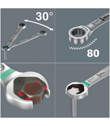 Wera 6000 Joker Cırcırlı Yıldız Açık Ağız Kombine Anahtar 19mm 05073279001