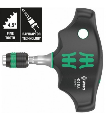 Wera 416 RA Bits Tutuculu Rapidaptor Cırcırlı T Tornavida 05023461001