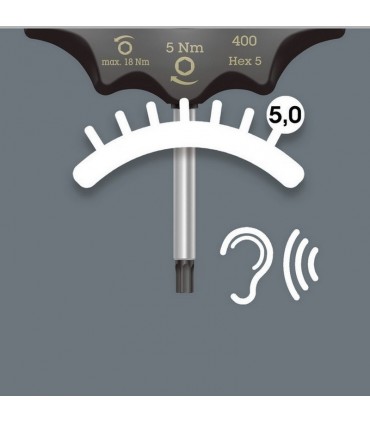 Wera 400 Sabit Torklu T Tornavida 5Nm Hex 5mm 05005081001