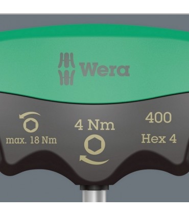 Wera 400 Sabit Torklu T Tornavida 4Nm Hex 4mm 05005080001