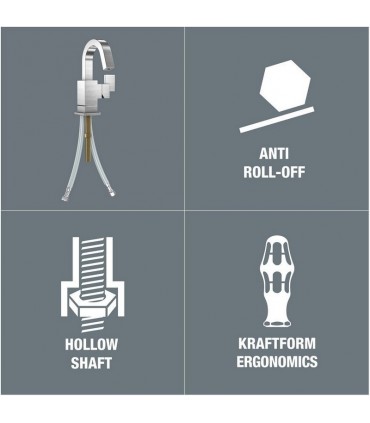 Wera 395 HO Lokmabaş Tornavida 90mm 7/16" 05029506001