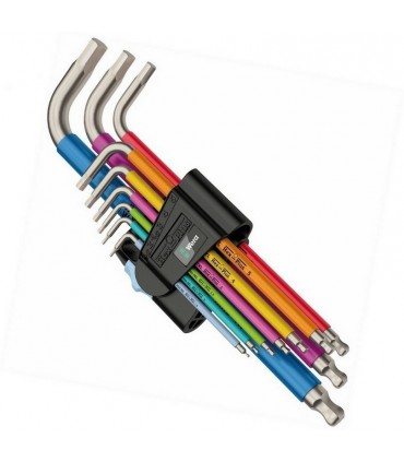 Wera 3950/9 SPKL Hexplus Renkli Topbaş Alyan Seti 05022669001