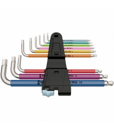 Wera 3950/9 SPKL Hexplus Renkli Topbaş Alyan Seti 05022669001