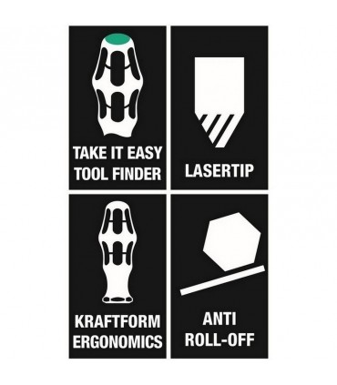 Wera 355 Pozidriv Tornavida PZ1x300mm 05009313001