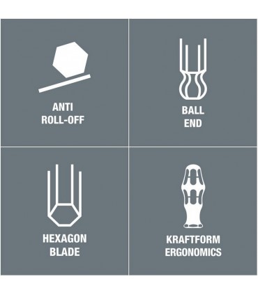 Wera 352 Topbaş Hexplus Tornavida 100mm 3/16" 05022910001