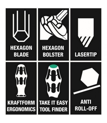 Wera 350 SK Yıldız Lasertip Tornavida PH2x100mm 05008752001