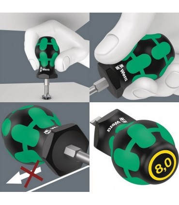 Wera 335 Stubby Düz Tornavida 1.2x8.0x24.5mm 05008844001