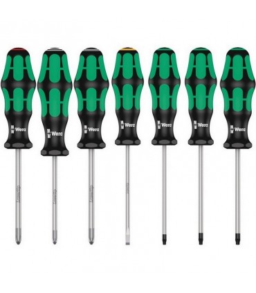 Wera 335/350/367/7 Düz Yıldız Pozidriv Torx Tornavida Set 7P 05320540001