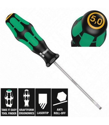 Wera 335/350/355/6 Düz Yıldız Pozidriv Tornavida Set 6P 05105622001