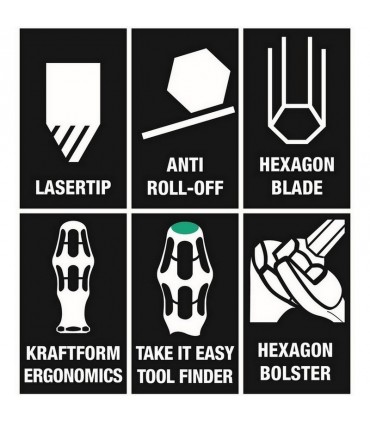 Wera 334 SK Düz Lasertip Tornavida 0.8x4.0x90mm 05007671001