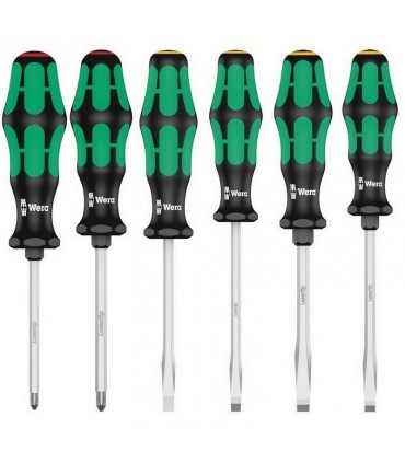 Wera 334 SK/6 Anahtar Destekli Yıldız Düz Tornavida Set 6P 05007680001