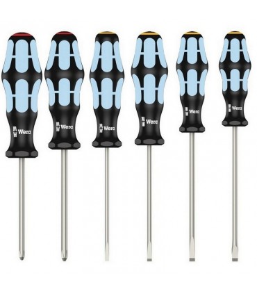 Wera 3334/6 Yıldız Düz Lasertip Tornavida Set 6P 05032060001